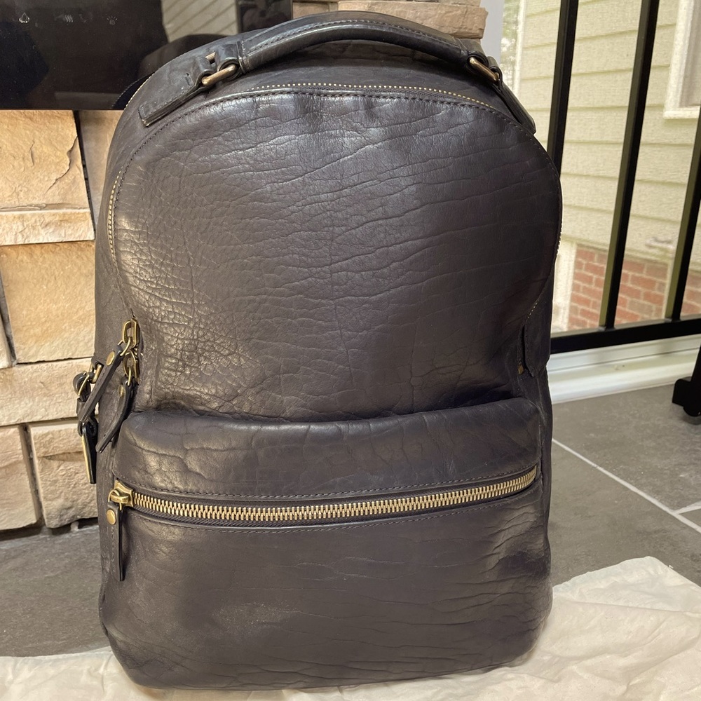Shinola Bison Runwell Leather Backpack